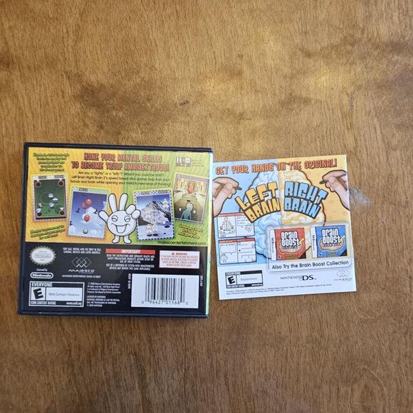 CASE & MANUAL ONLY - Left Brain 2 Right Brain Nintendo DS (NO GAME) - Picture 2 of 3